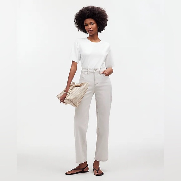 Madewell The Perfect Vintage Wide-Leg Crop Jean - tile white - Picture 5 of 7